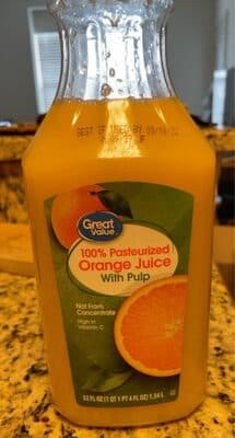 Great Value Orange Juice package photo