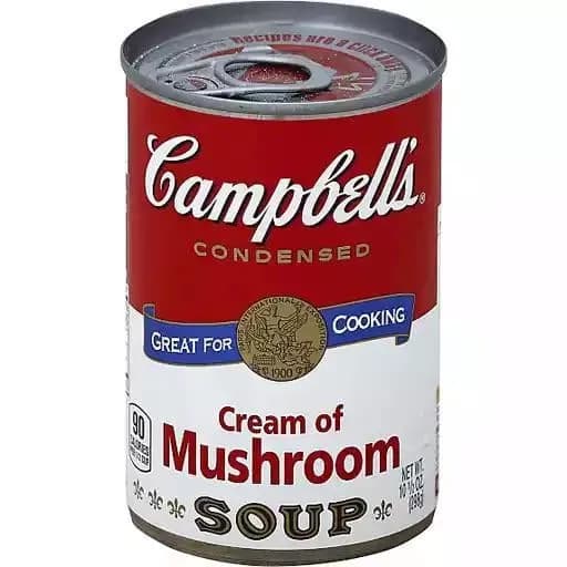Campbell's Cream of Mushroom Soup — 10.75fl oz to 10.5fl oz