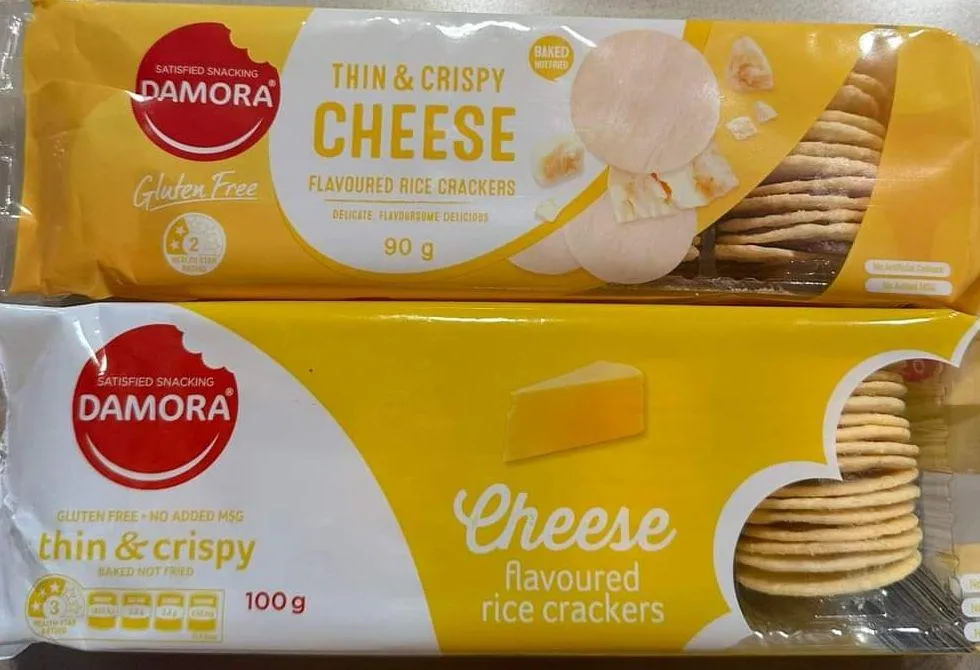 Damora rice crackers — 100g to 90g
