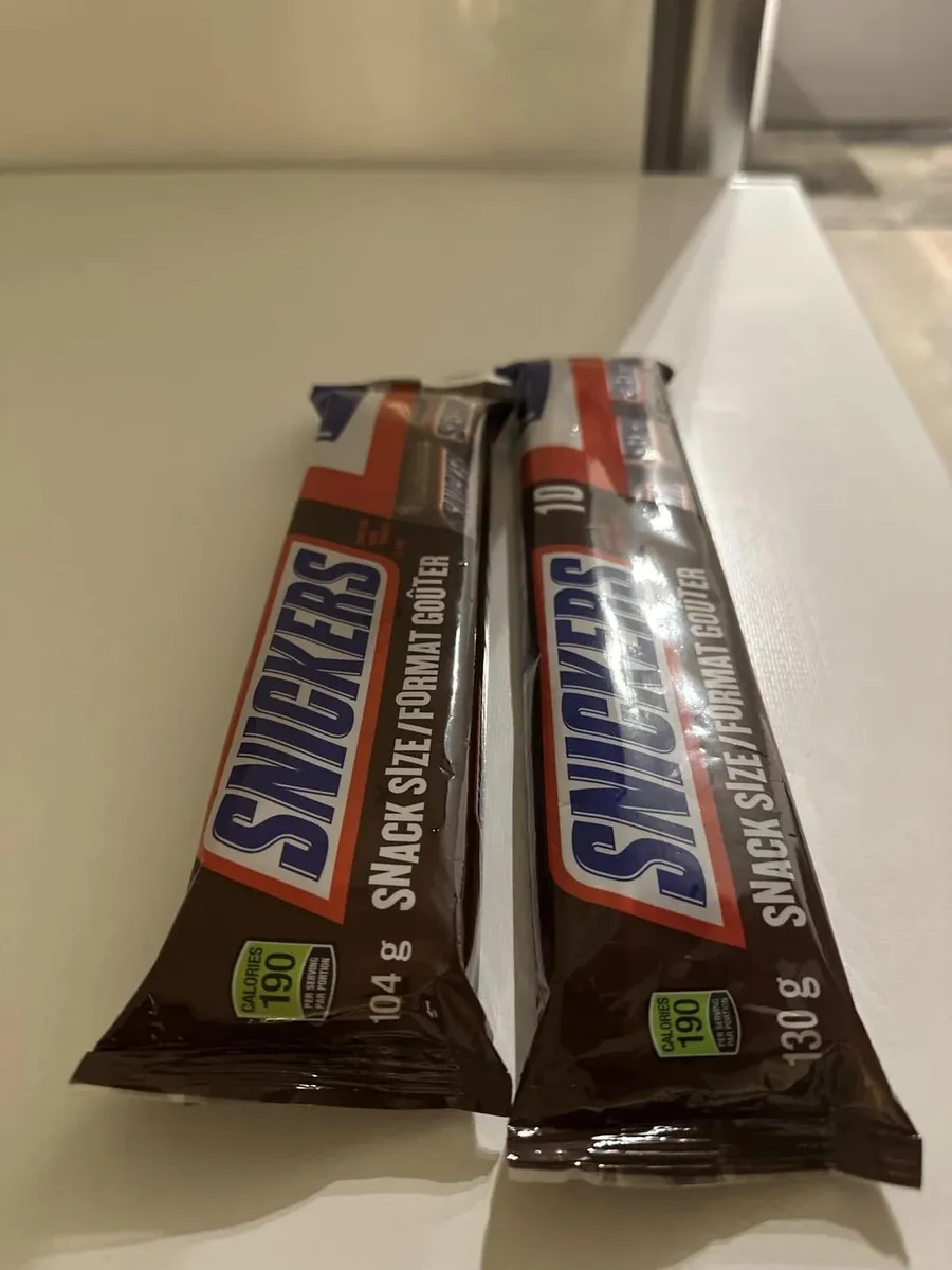 Mars Snickers Multipack — 130g to 104g