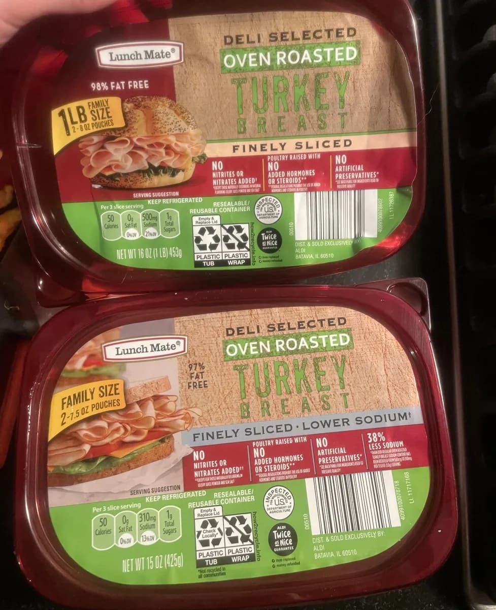 Aldi Oven Roasted Deli Turkey package