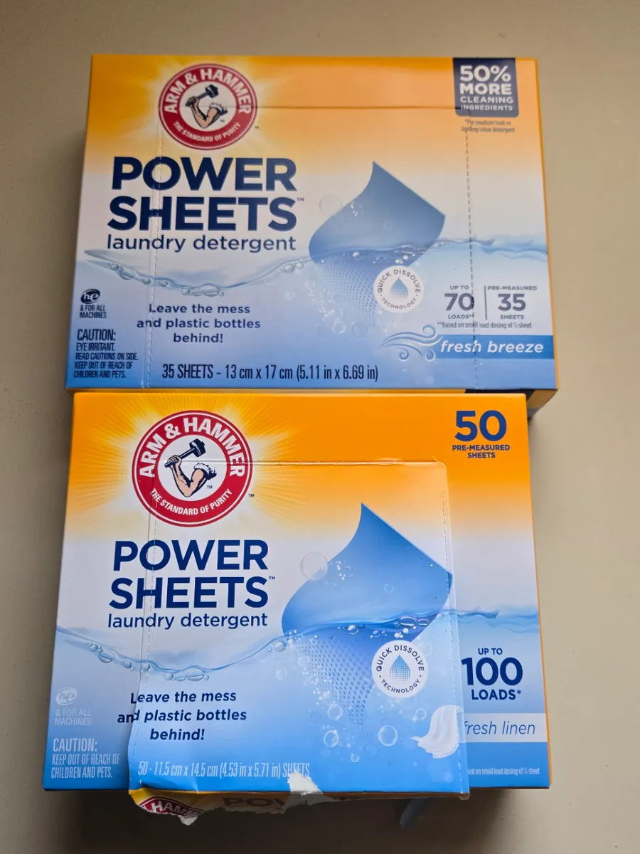 Arm & Hammer detergent sheets package photo
