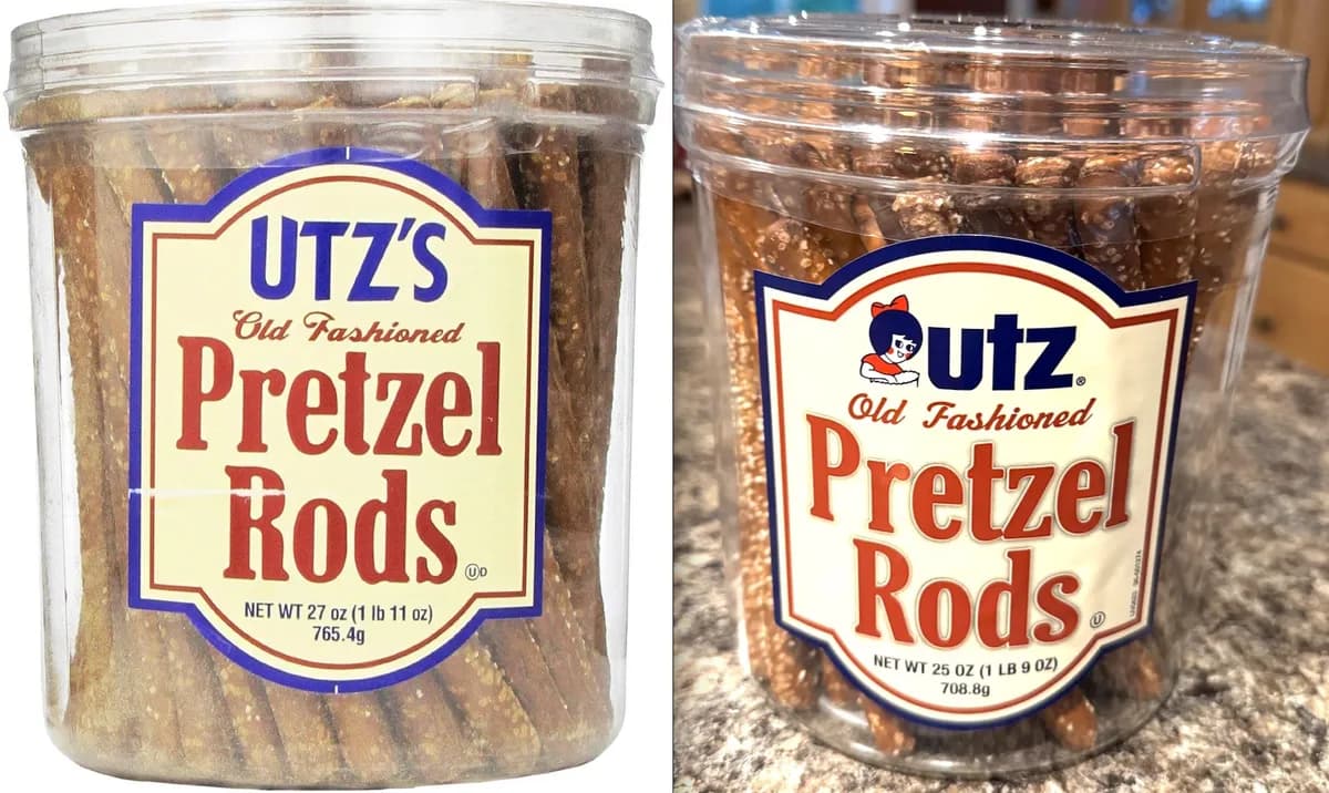 Utz Pretzel Rods — 27oz to 25oz