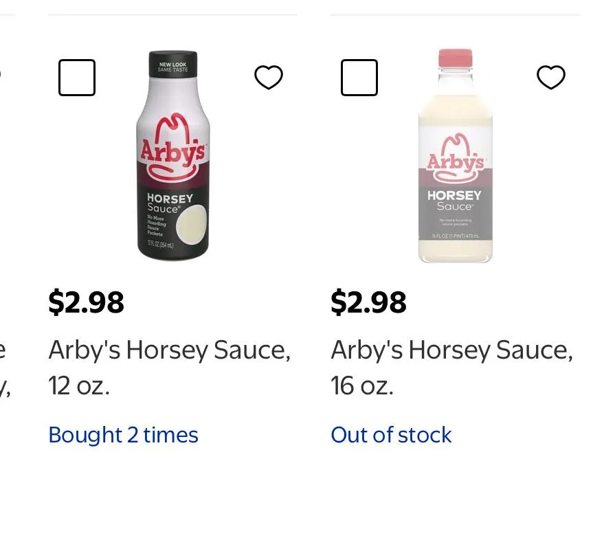 Arby'S Horsey Sauce — 16fl oz to 12fl oz