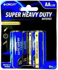 E-Circuit AA and AAA Batteries — 6ct to 8ct