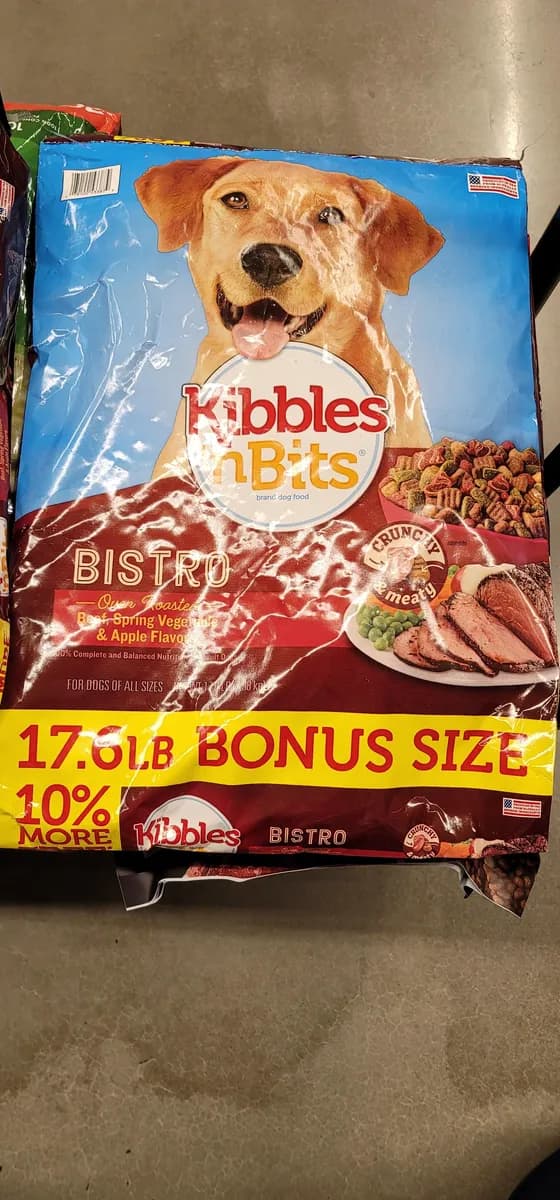 Kibbles 'N Bits Pet food — 17.6lb to 16lb