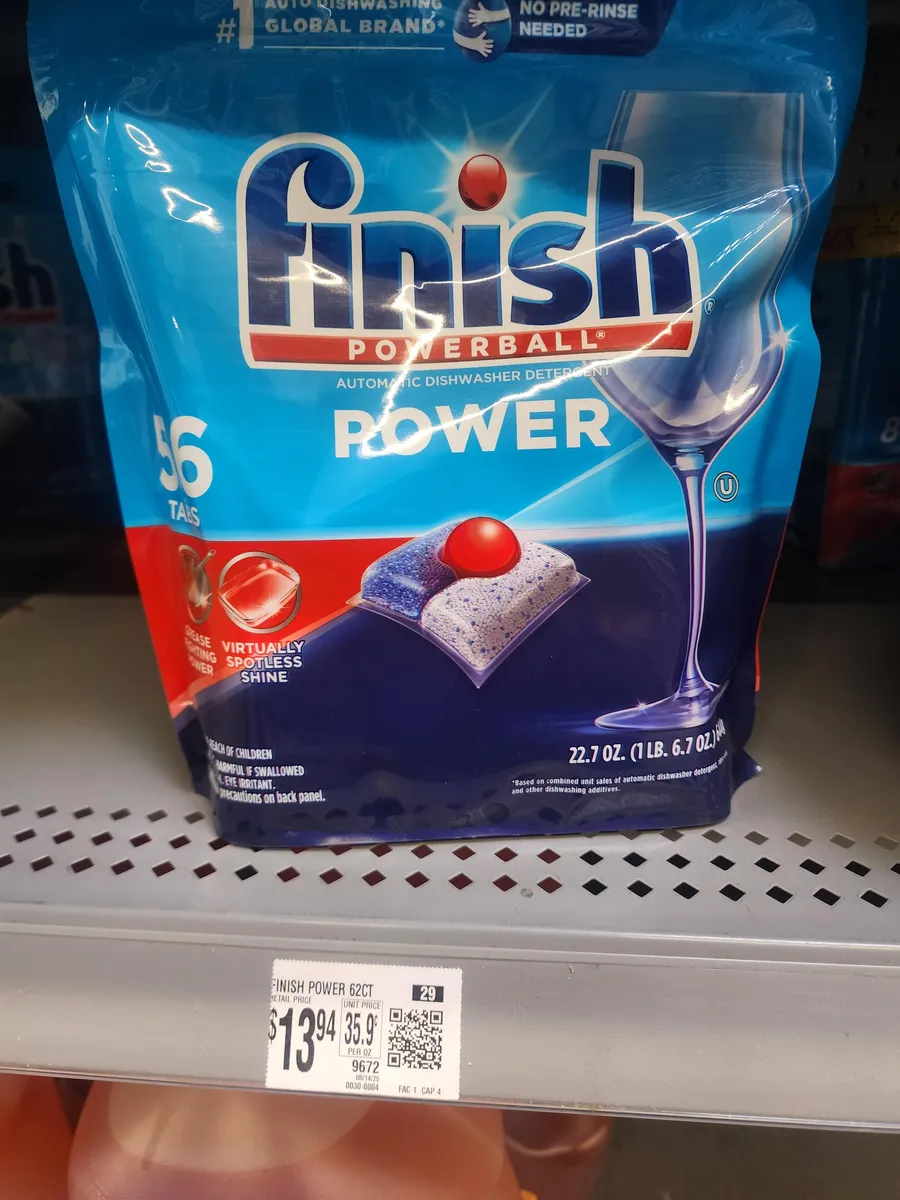 Finish Finish Power Detergent Pods — 62ct to 56ct