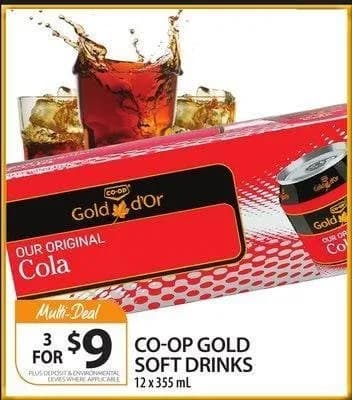 CO-OP Gold Soft Drink — 355ml to 330ml