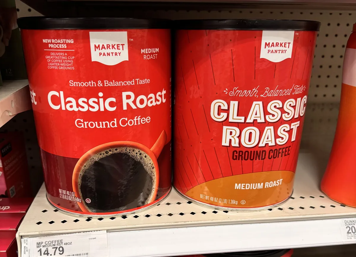 Market Pantry Coffee — 48oz to 40.3oz