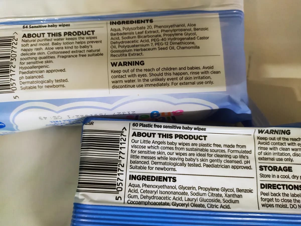 ASDA Baby Wipes — 64ct to 60ct