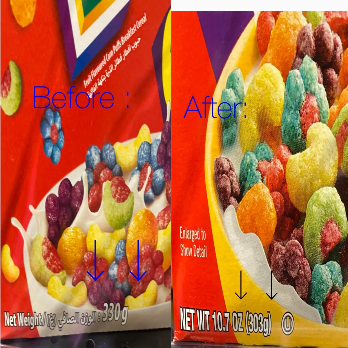 General Mills Trix Cereal — 330g to 303g