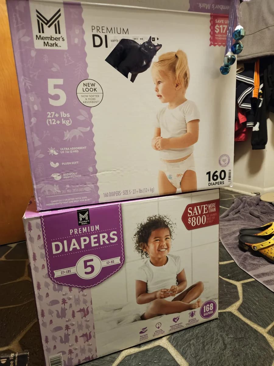 Member'S Mark Diapers — 168ct to 160ct