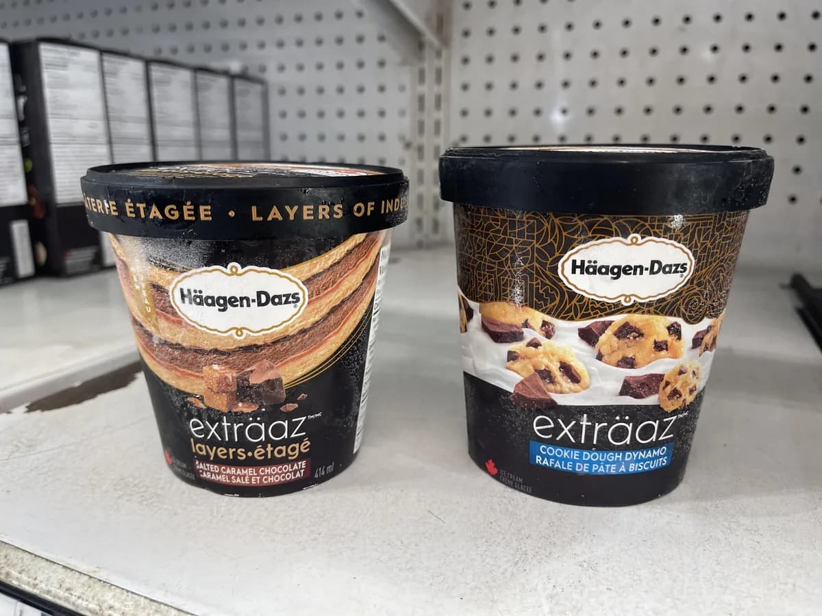 Haagen-Dazs Extraaz Ice Cream — 500ml to 414ml