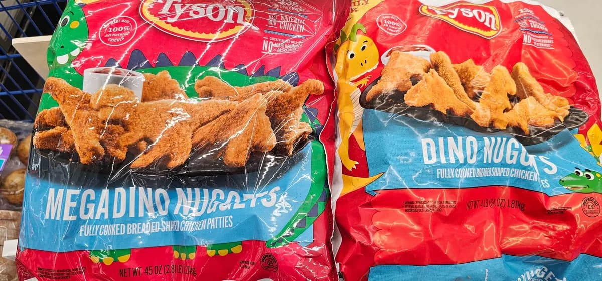 Tyson Dino Nuggets — 64oz to 45oz