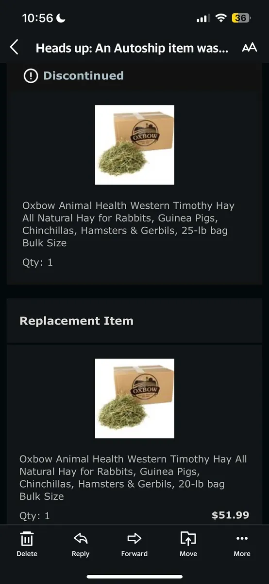 Oxbow Hay — 25lb to 20lb