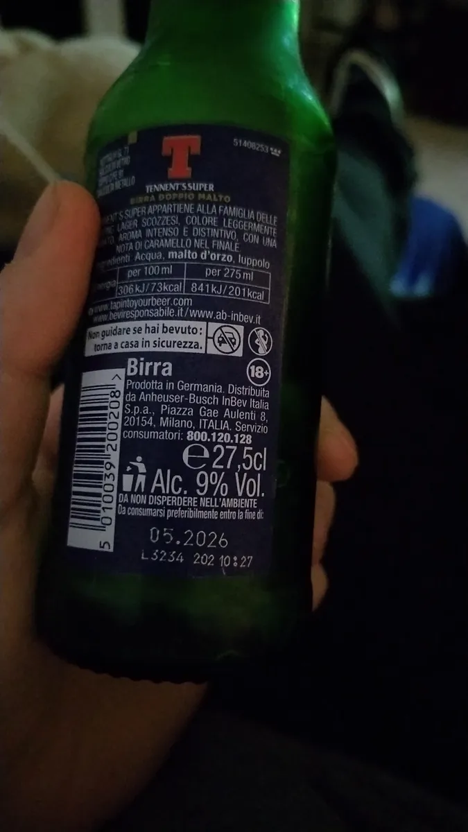 Tennent Tennent beer — 33cl to 27.5cl