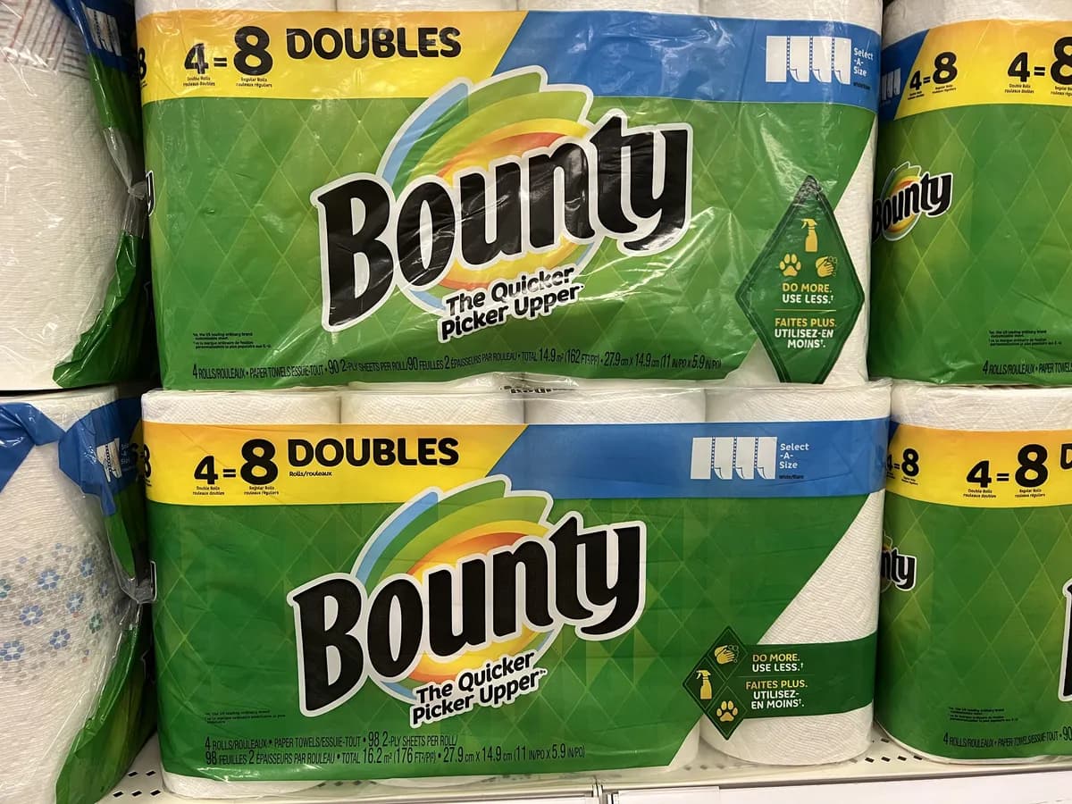Bounty toilet paper roll — 242ct to 234ct