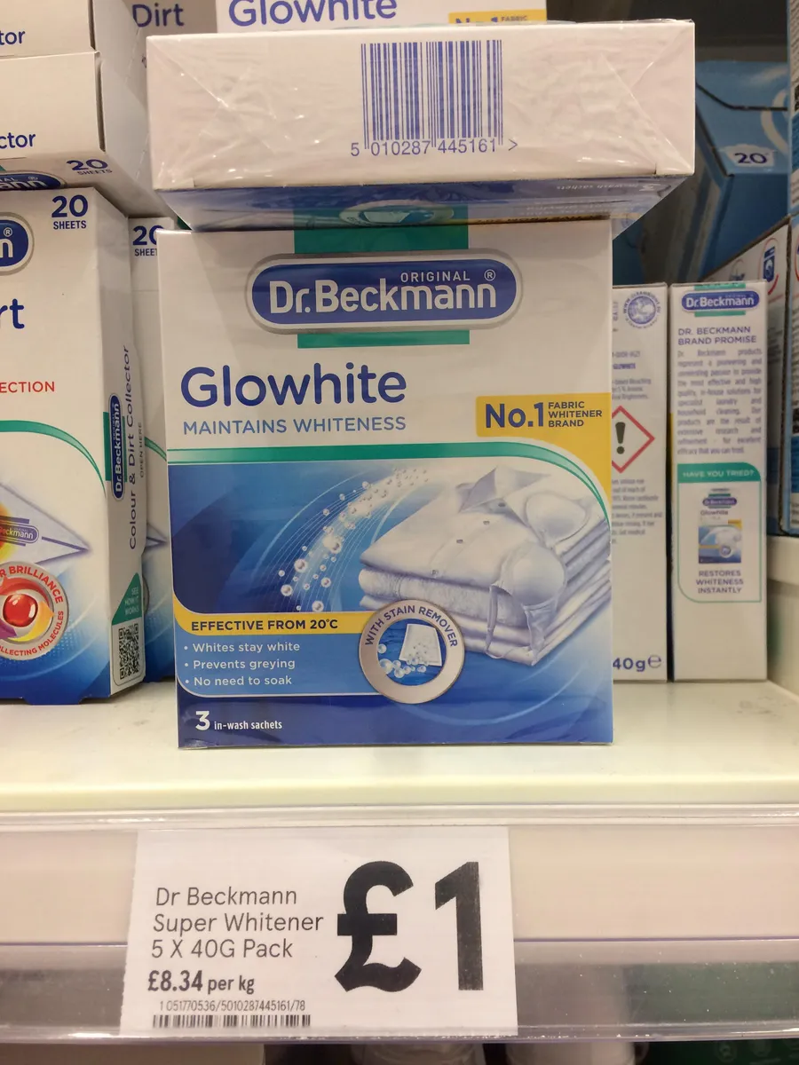 Dr Beckmann Glowhite whitening sachets — 5ct to 3ct