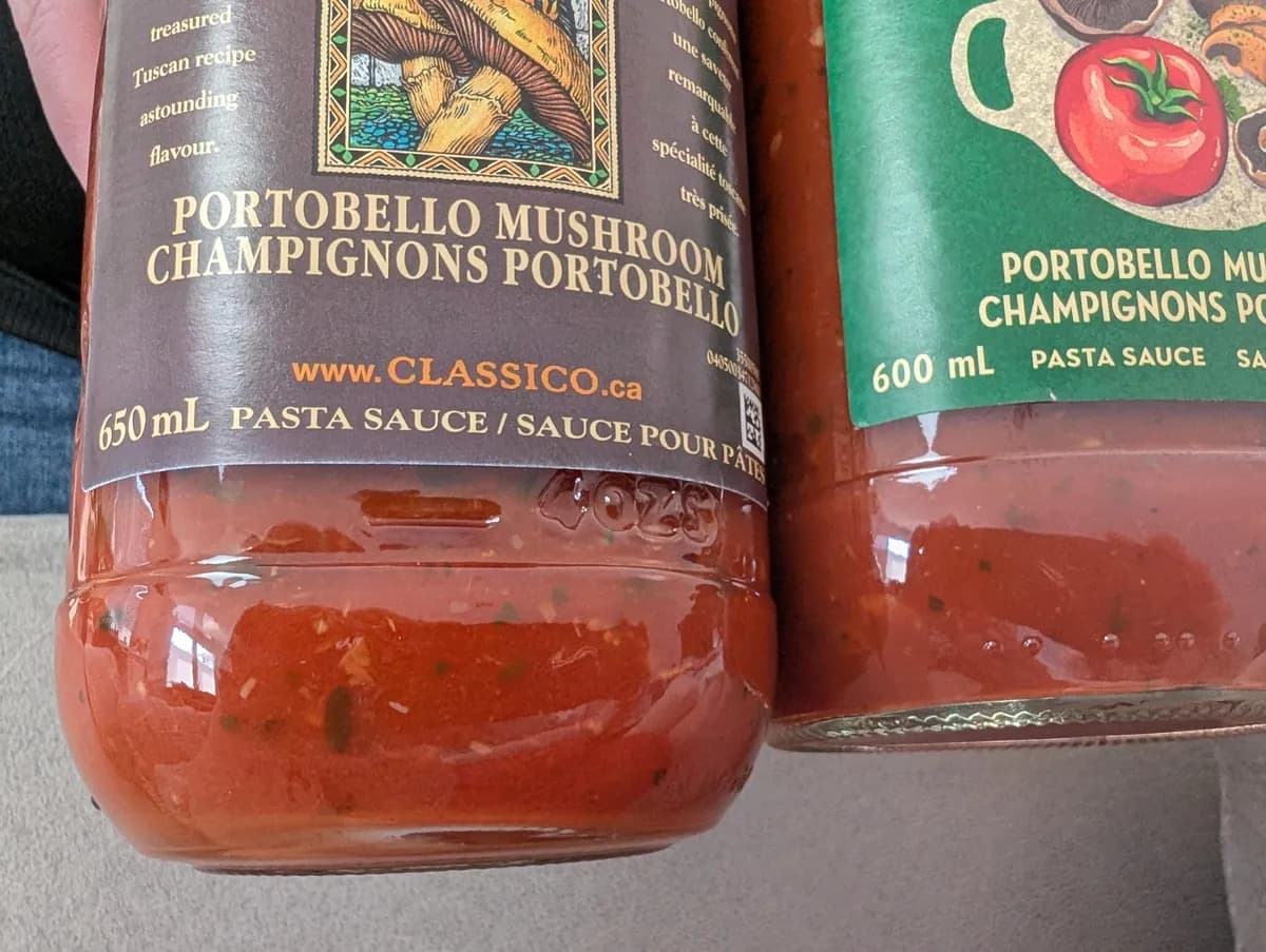 Classico Classico pasta sauce — 650ml to 600ml