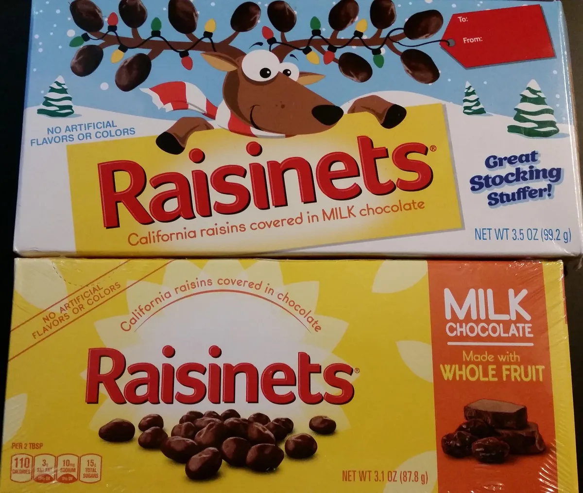 Raisinets Raisinets — 3.5oz to 3.1oz
