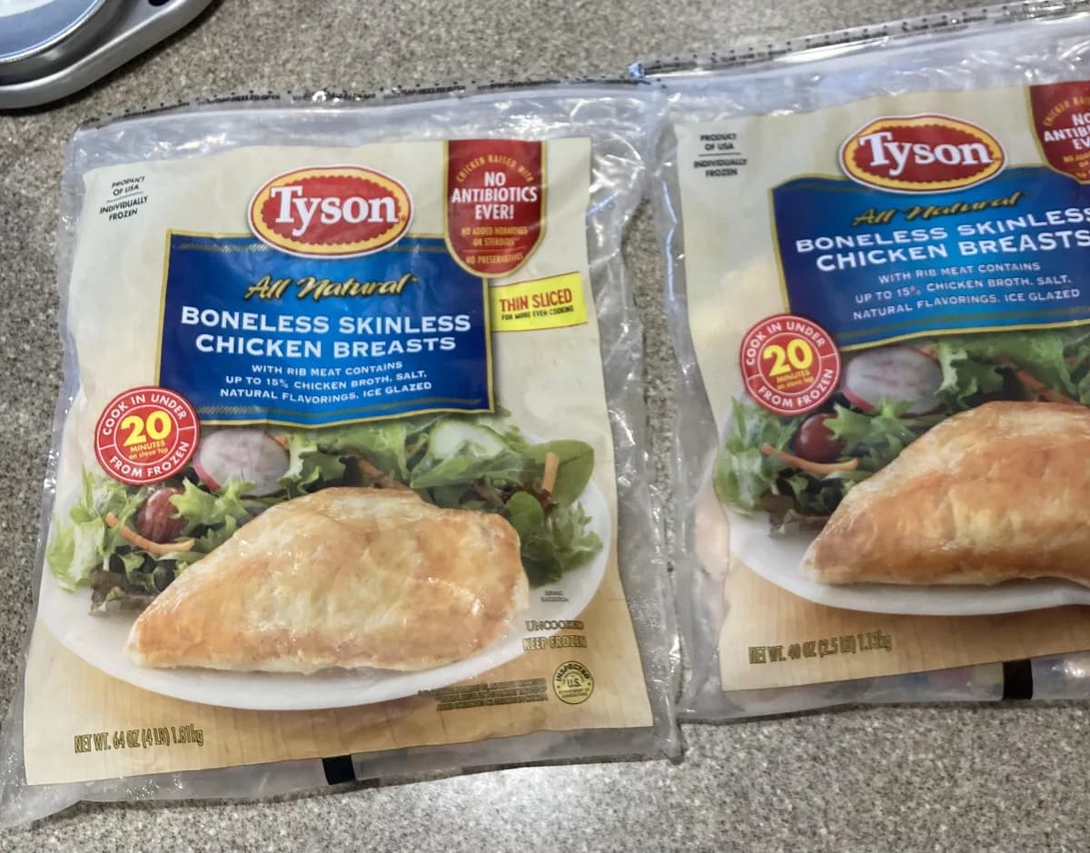 Tyson Frozen Chicken — 4lb to 2.5lb