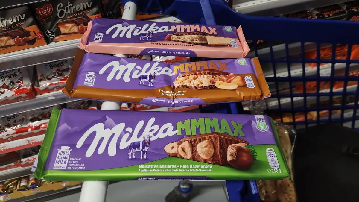 Milka MMMax Hazelnut — 300g to 250g