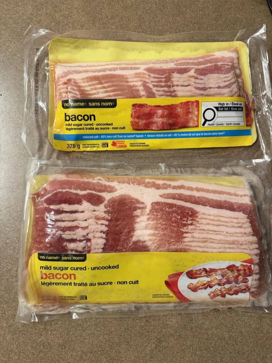No Name Bacon — 500g to 375g