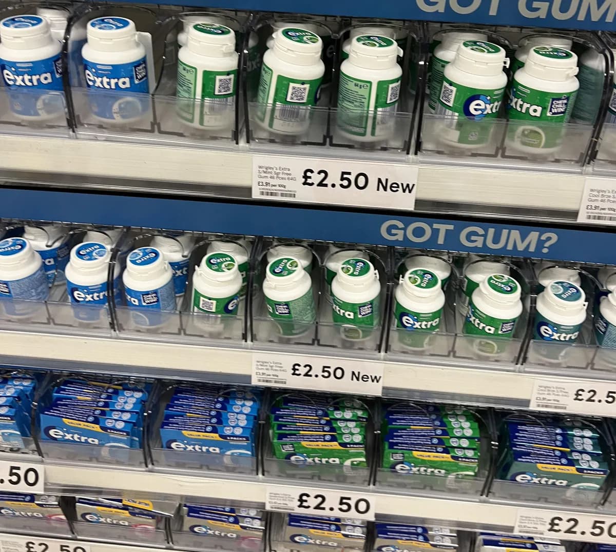 Extra Chewing gum — 60ct to 46ct