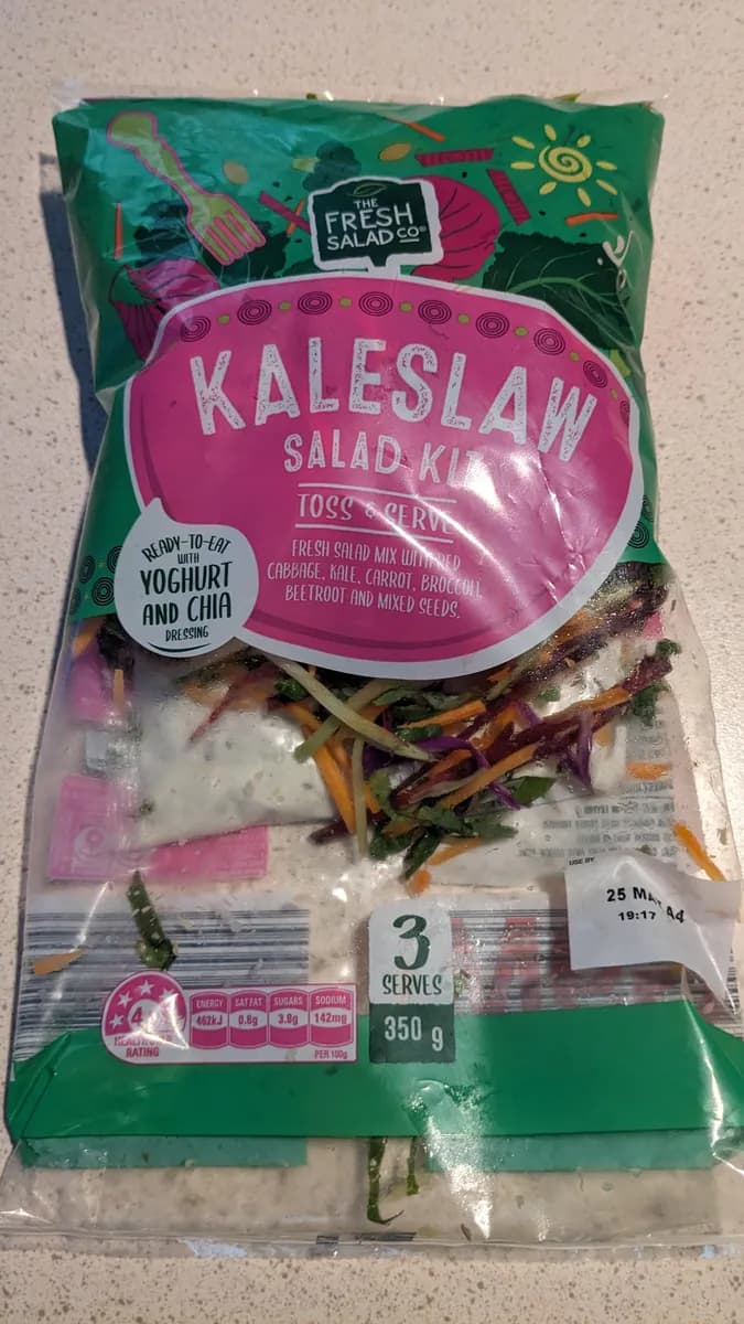 The Fresh Salad Co pre-mixed salad — 450g to 350g