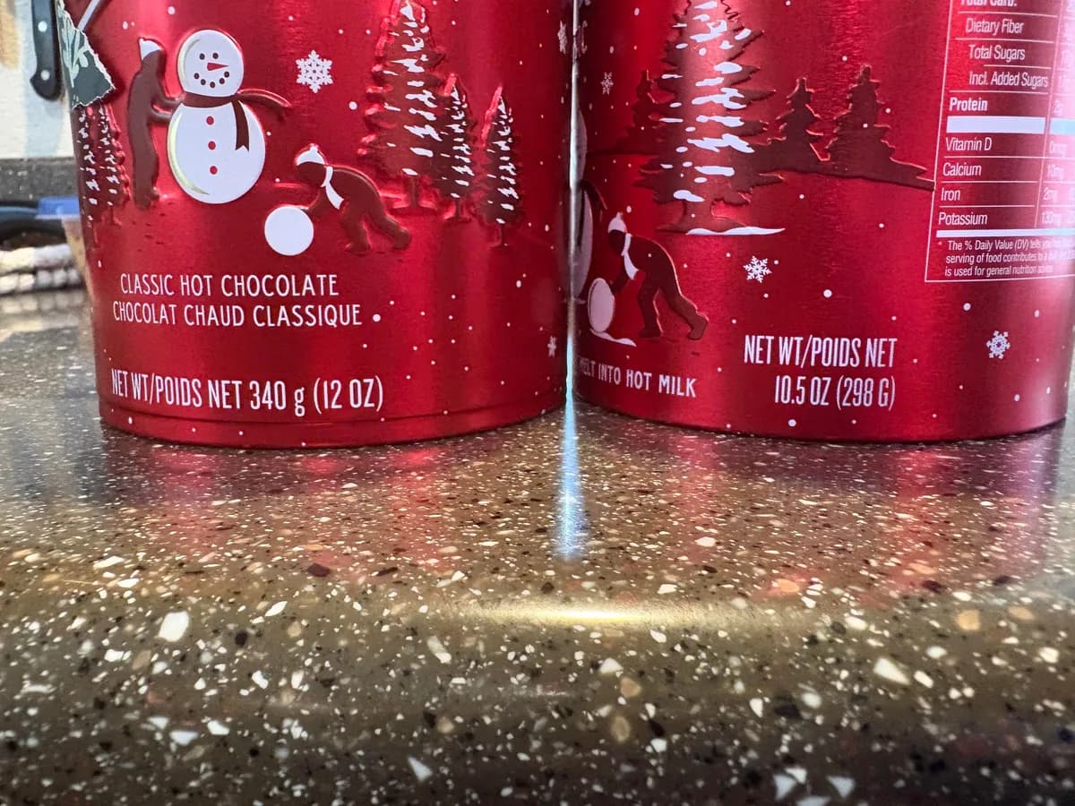 Williams Sonoma Fancy Hot Chocolate — 12oz to 10.5oz