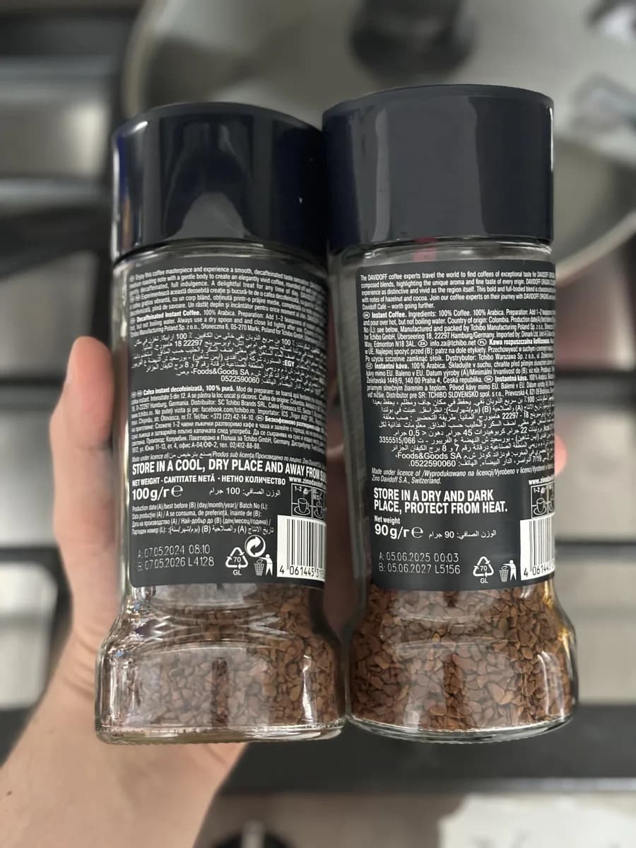 Davidoff Instant Coffee — 100g to 90g