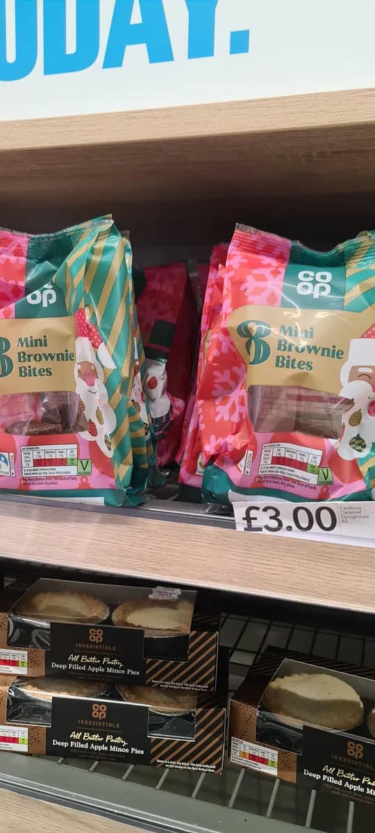 COOP Christmas brownie bites
