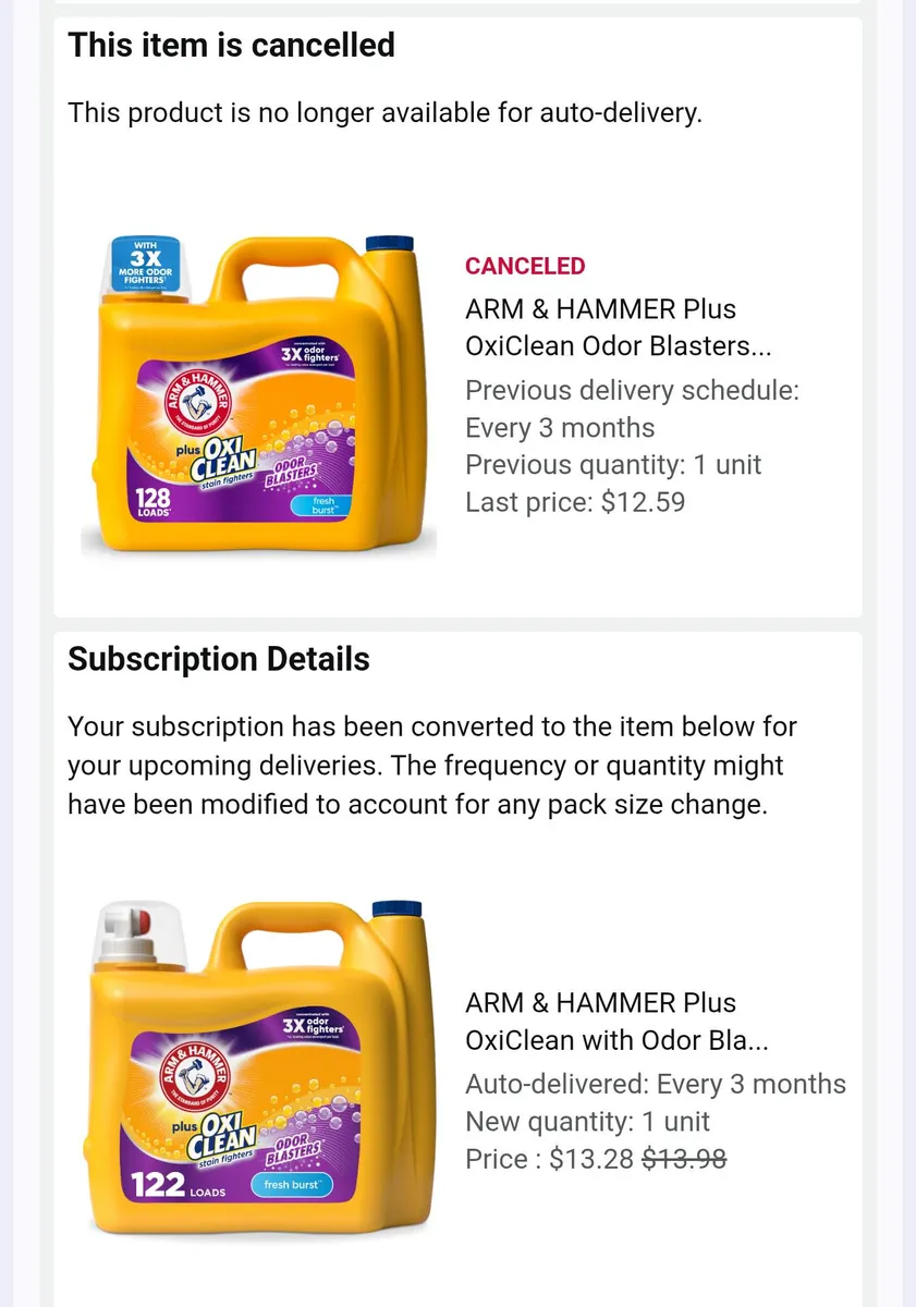 Arm & Hammer OxiClean Odor Blasters — 128ct to 122ct