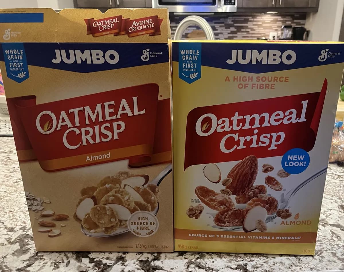 General Mills Jumbo Oatmeal Crisp Almond — 1.15kg to 0.958kg