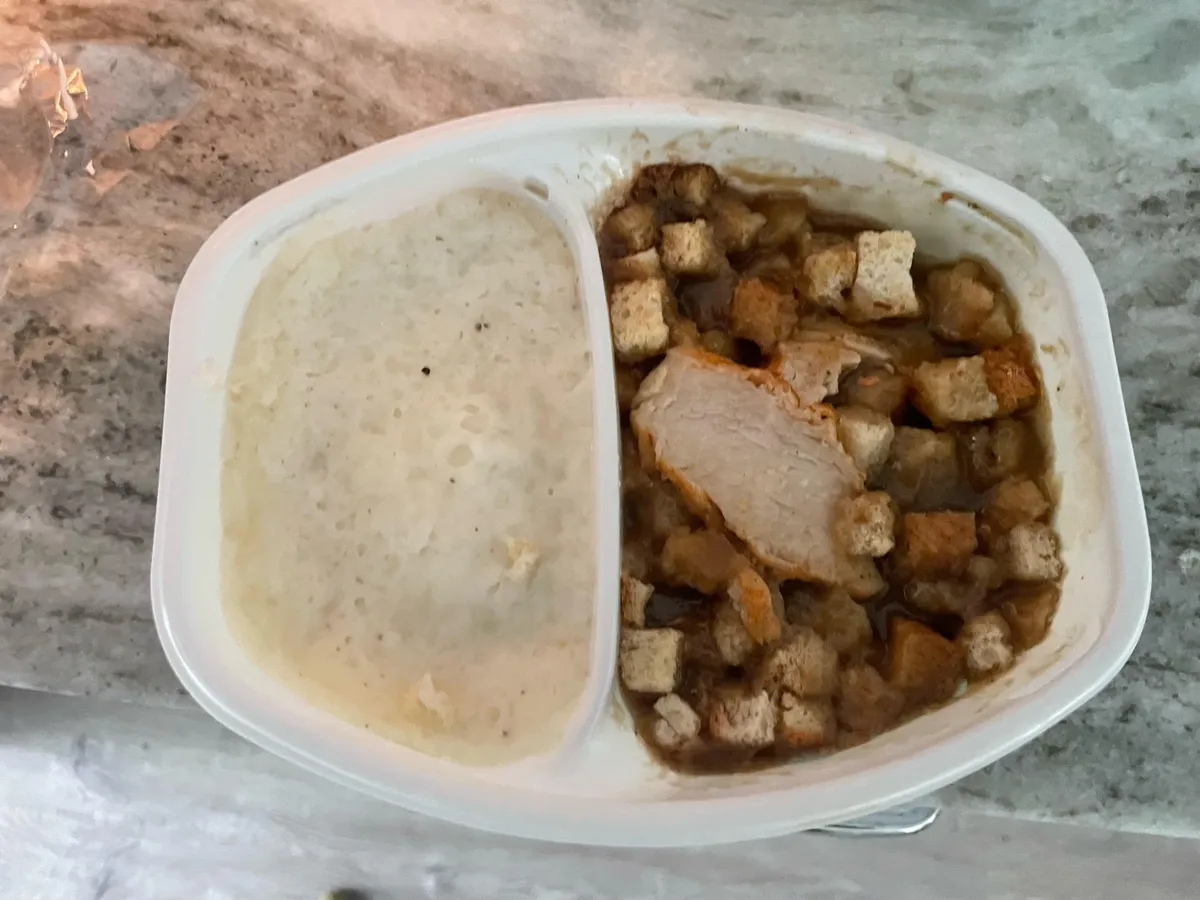 Stouffer's Turkey and Stuffing and Mashed Potatoes