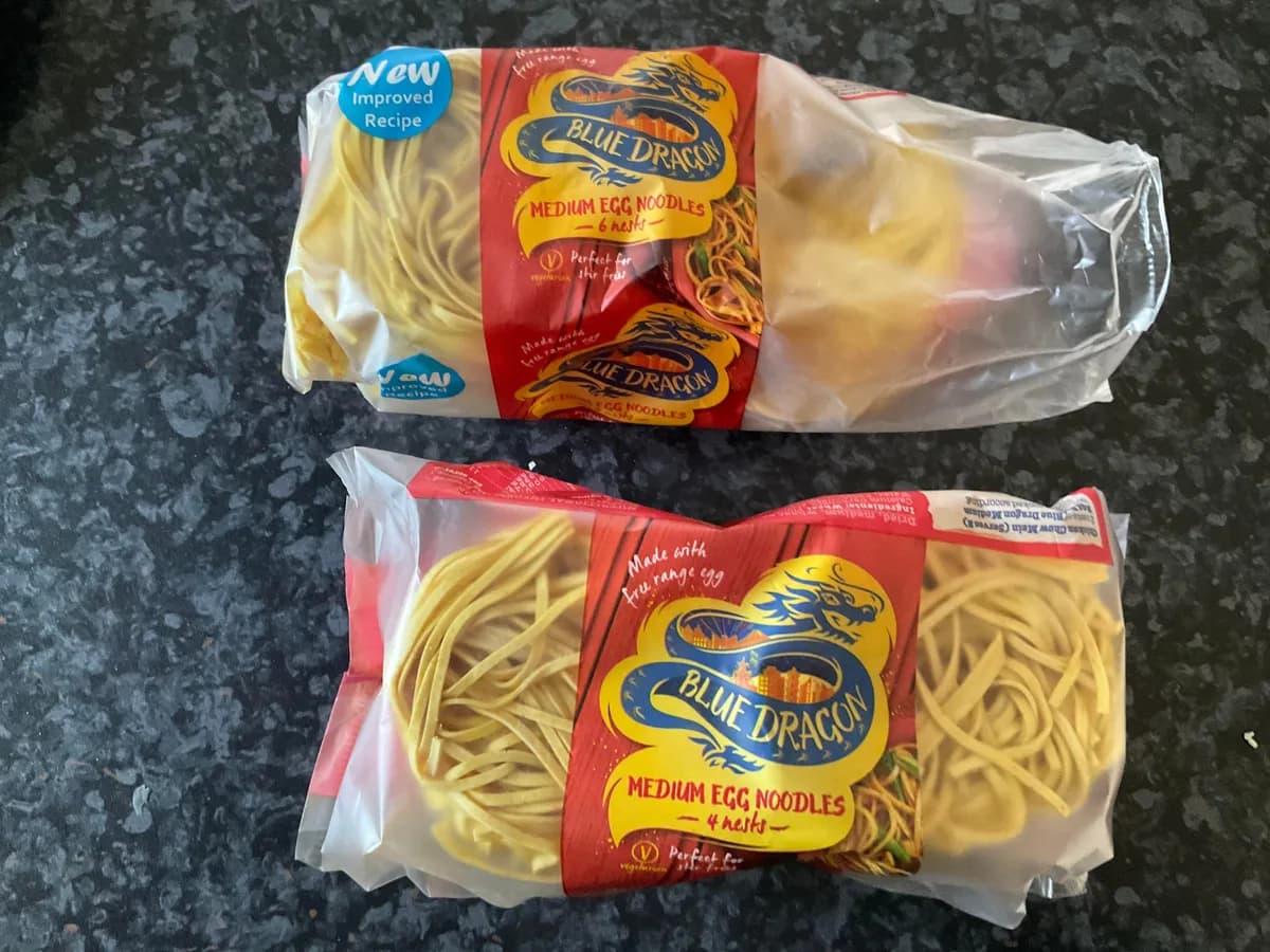 Blue Dragon Noodles — 300g to 250g