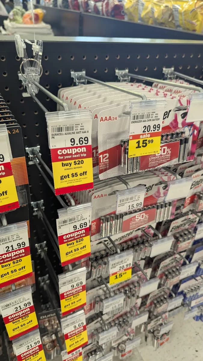 Energizer AAA and AA Batteries — 24ct to 16ct