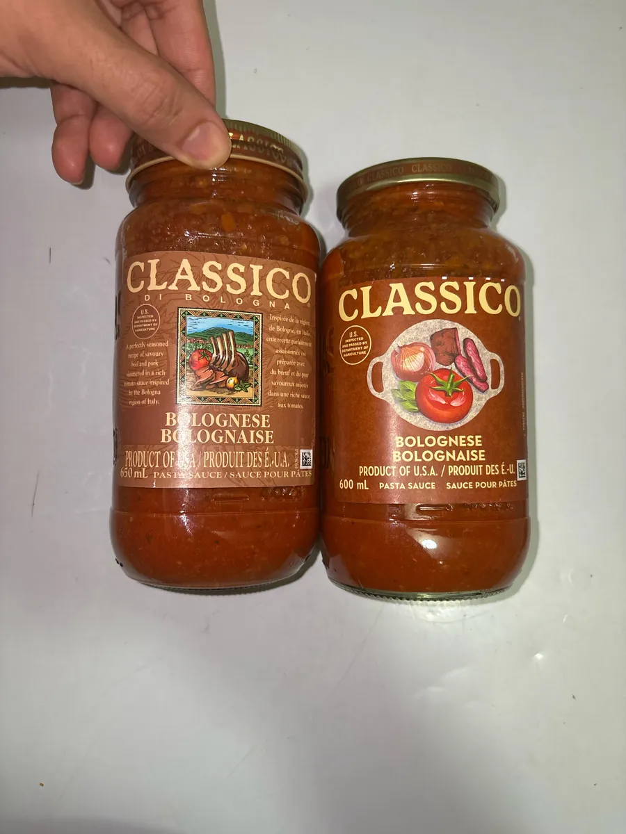 Classico Classico pasta sauce — 650ml to 600ml