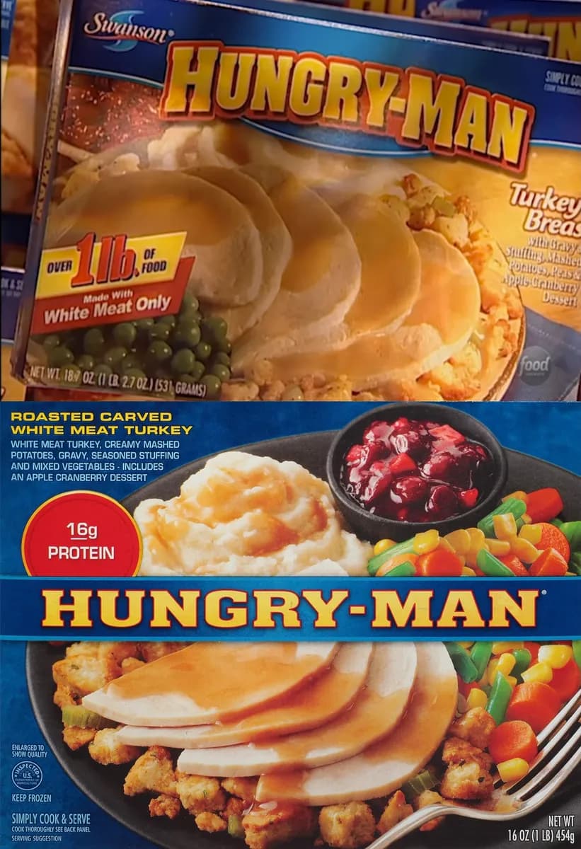Hungry-Man Turkey Dinner — 531g to 454g