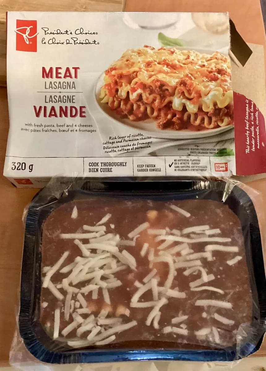 President's Choice Microwave Lasagna