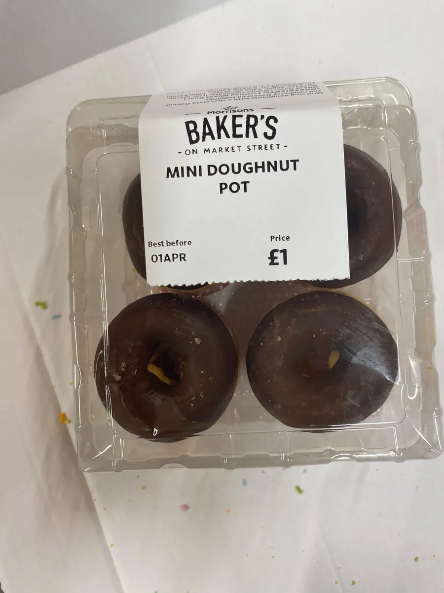 Morrisons mini doughnuts — 15ct to 8ct