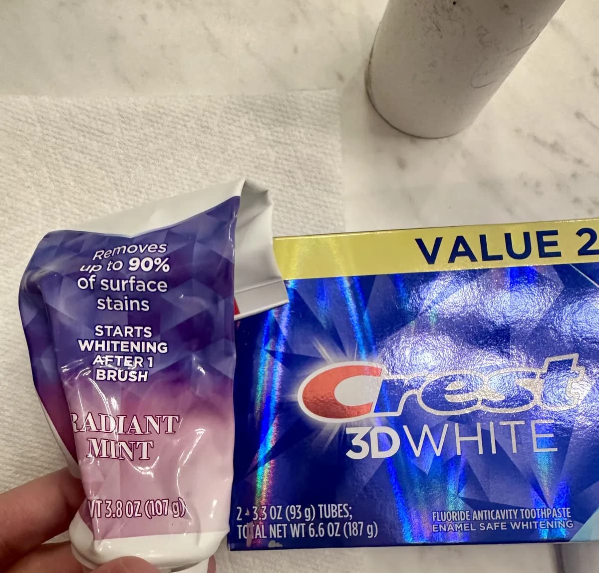 Crest Toothpaste — 3.8oz to 3.3oz