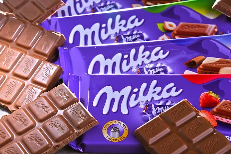Mondelez Milka bar — 100g to 90g