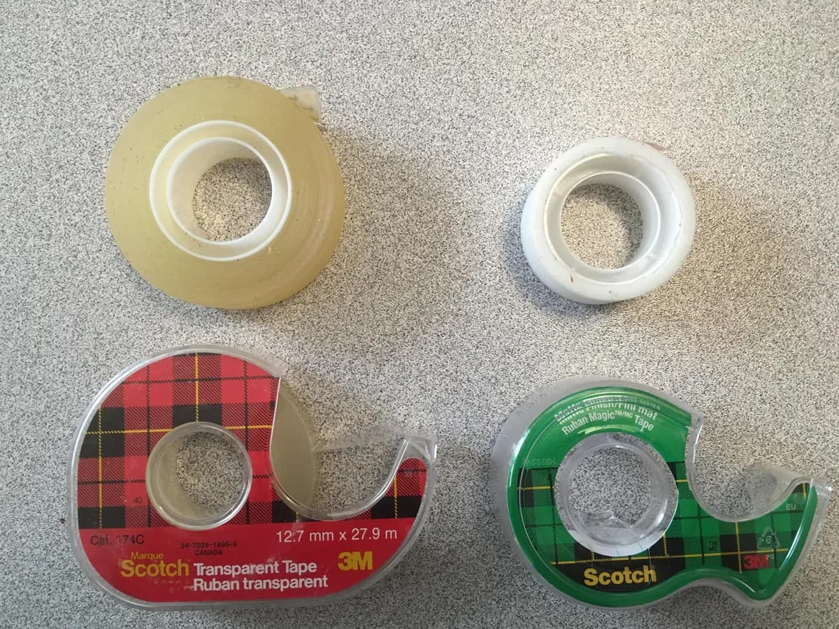 Scotch Tape Roll — 33.58ml to 7.62ml
