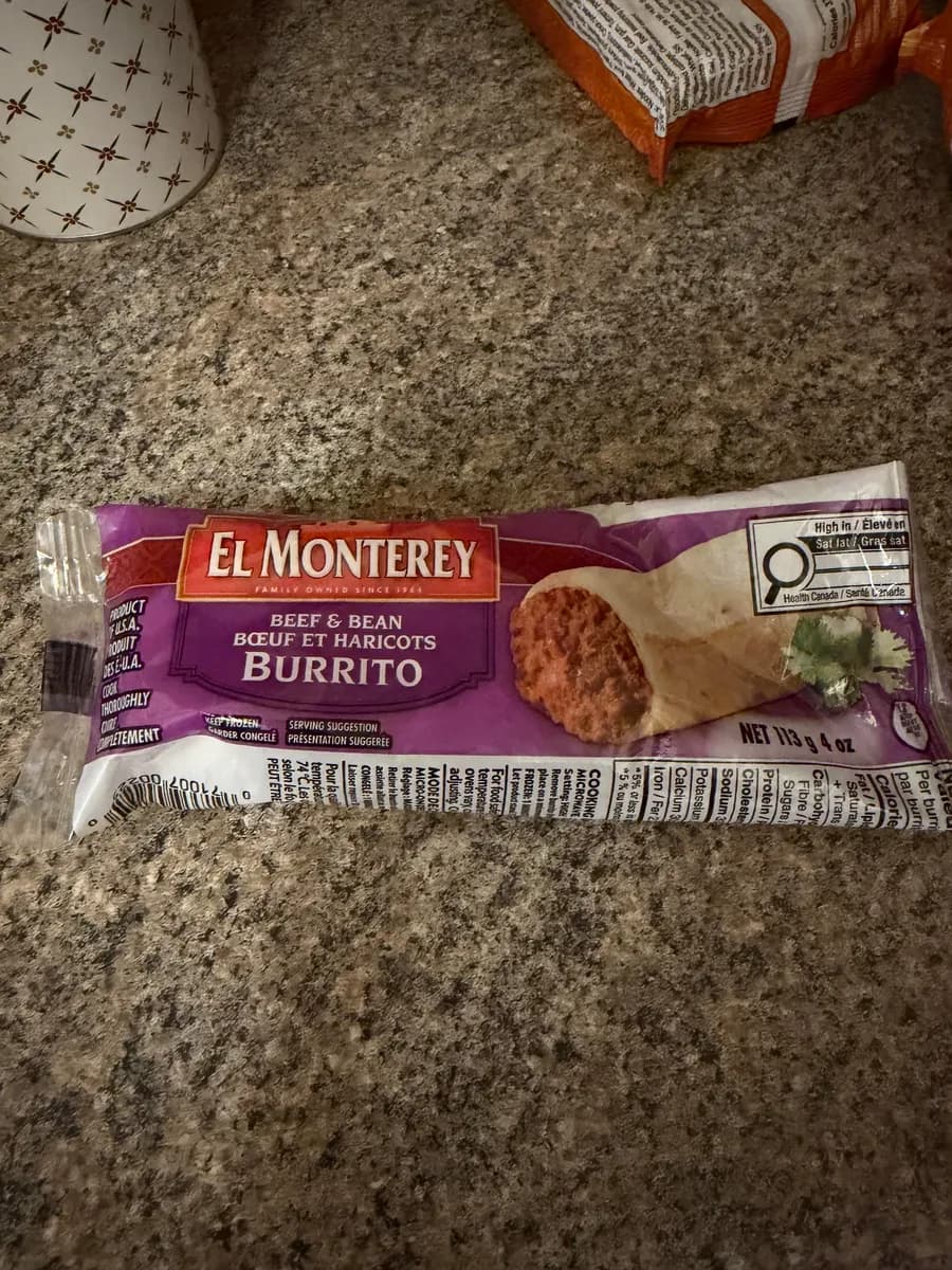 El Monterey microwave burritos