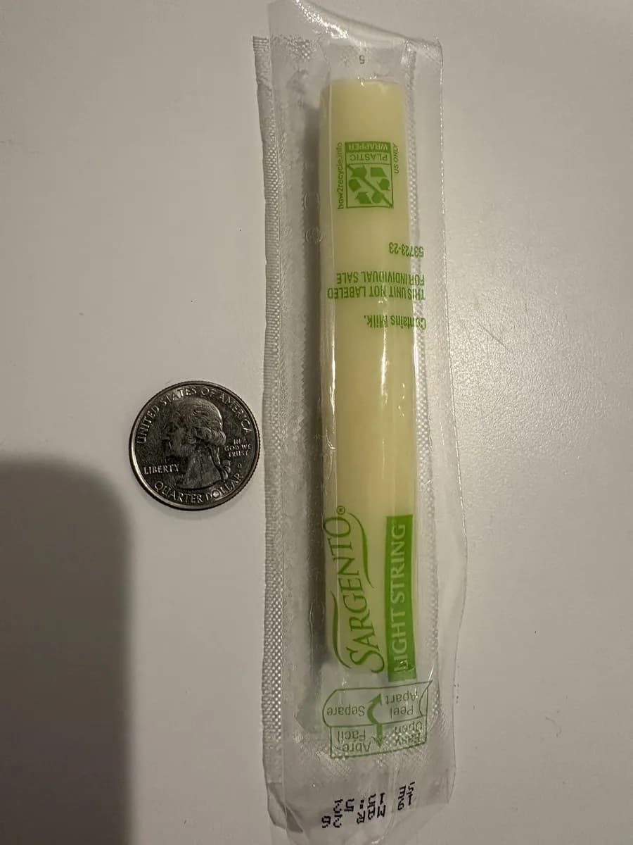 Sargento String Cheese — 1oz to 0.75oz