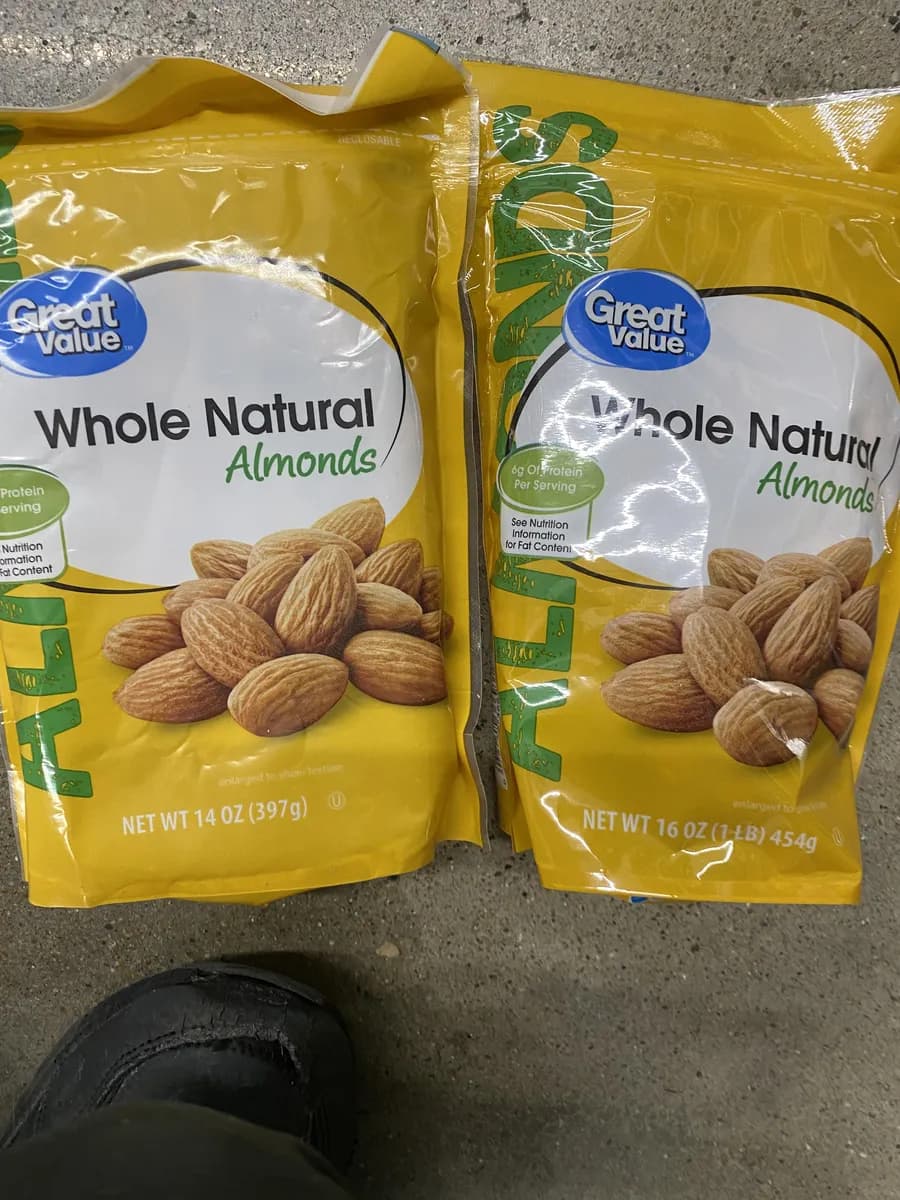 Great Value Almonds package