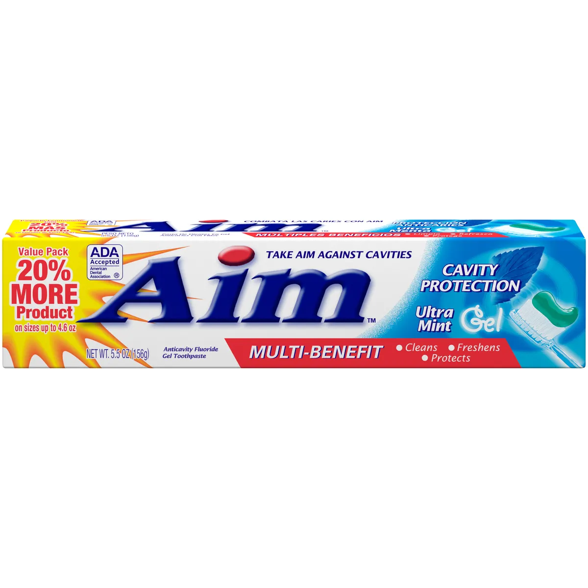 Aim toothpaste — 6oz to 5.5oz