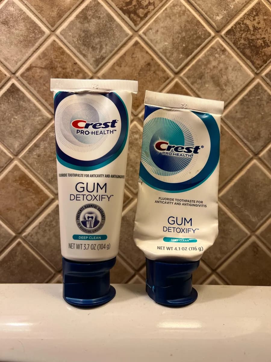 Crest Toothpaste — 4.1oz to 3.7oz