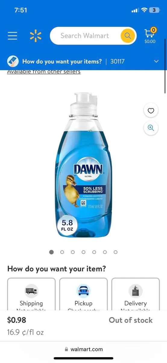 Dawn Dawn Dish Liquid — 7.5fl oz to 5.8fl oz